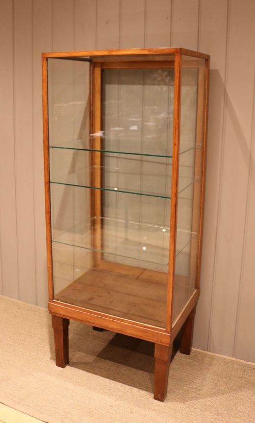 Oak Shop Display Cabinet	
