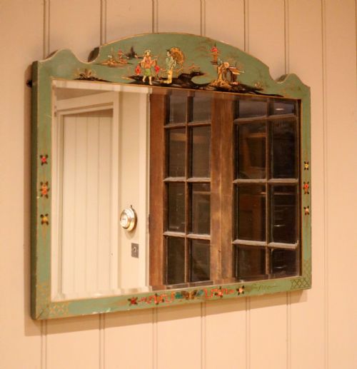 Green Chinoiserie Wall Mirror	