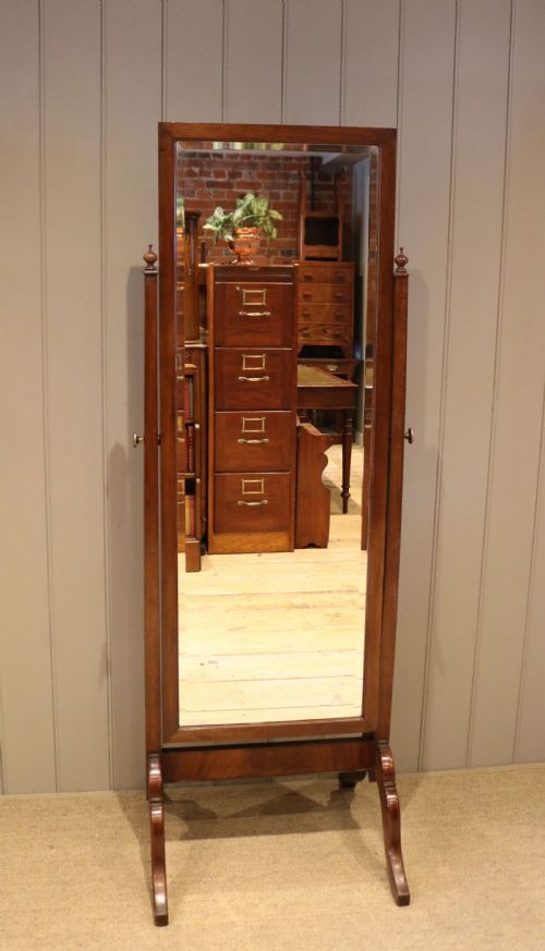 fig 1. Edwardian Mahogany Cheval Mirror
