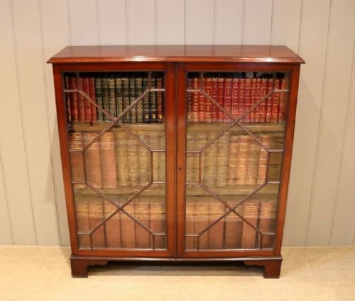 Edwardian Mahogany Glazed Bookcase