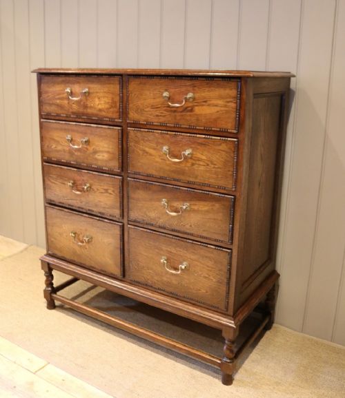 Tall Oak Chest of Drawers