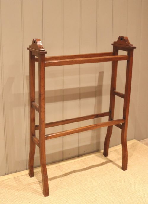 Edwardian Walnut Towel Rail