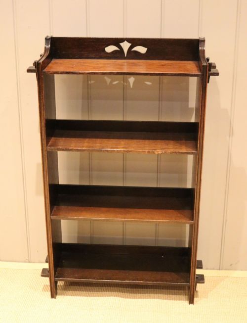 fig 1. Oak Open Pegged Bookcase