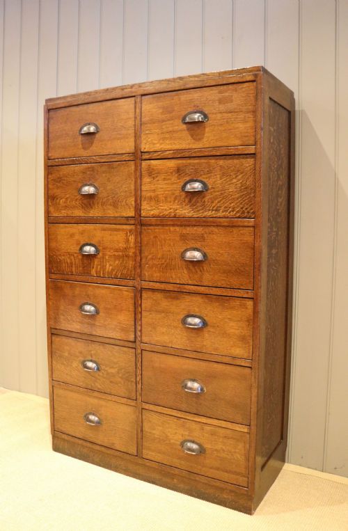 fig 1. Large Oak Chest Of Drawers