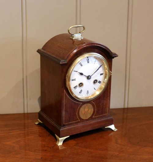 fig 1. Mahogany & Inlay Mantel Clock