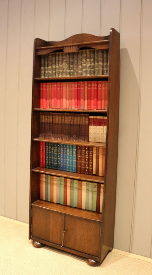 Tall Oak Waterfall Bookcase