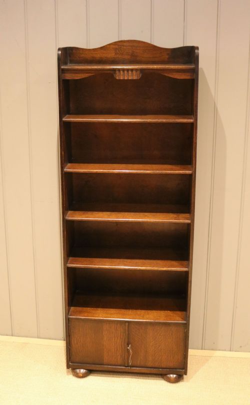 fig 1. Tall Oak Waterfall Bookcase