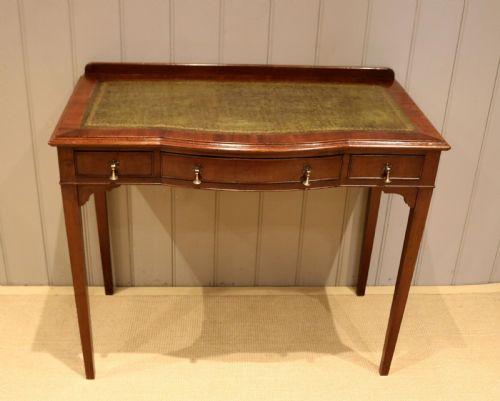 Edwardian Mahogany Bow Front Writing Desk