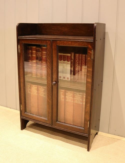 Small Proportioned Oak Glazed Bookcase