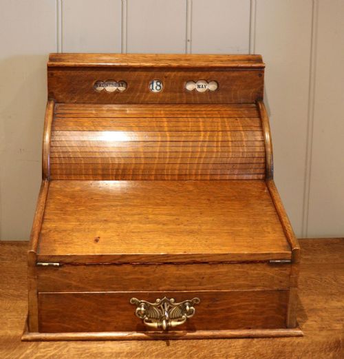 Edwardian Oak Stationery Box