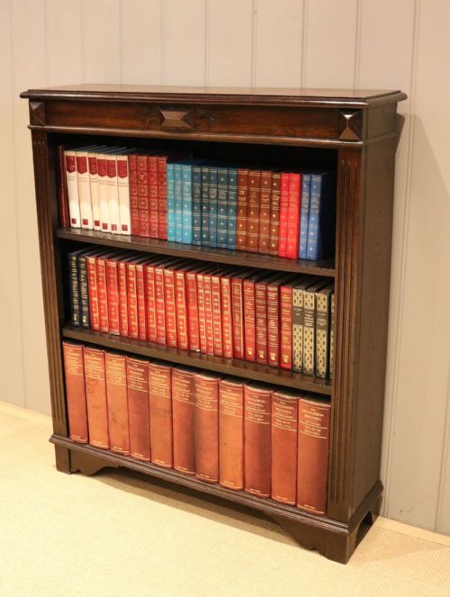 Edwardian Oak Open Bookcase