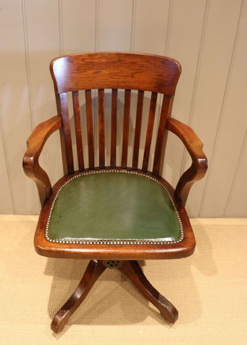 Solid Oak Revolving Office Chair