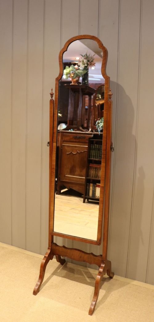 Walnut Cheval Mirror