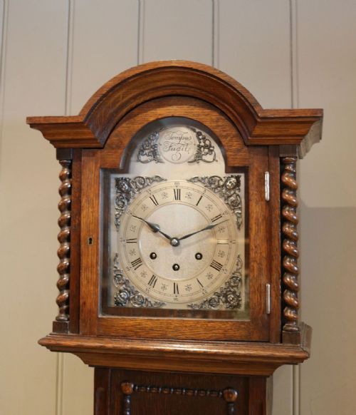 fig 1. Oak Westminster Chiming Grandmother Clock