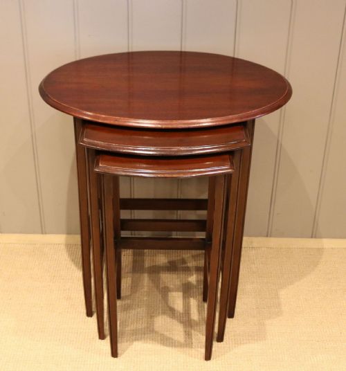 Mahogany Nest of Three Tables