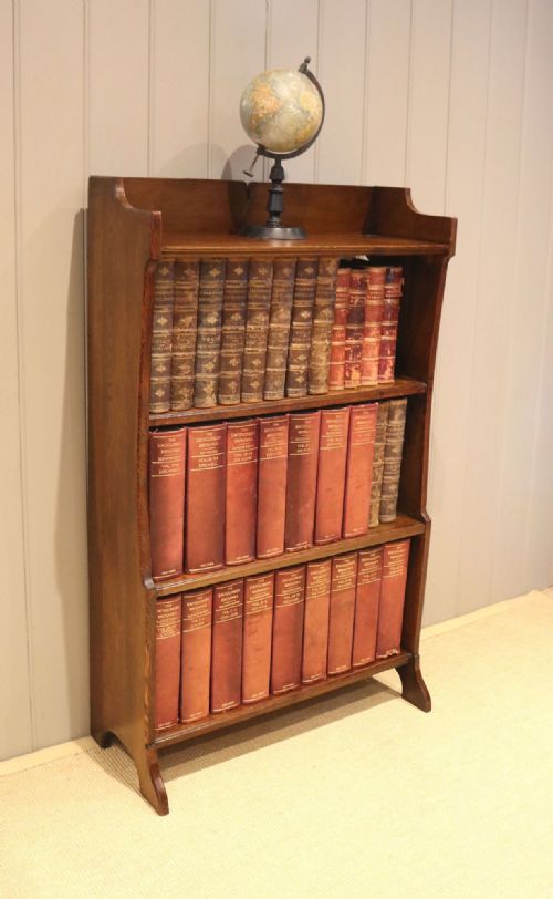 Oak Arts & Crafts Open Bookcase