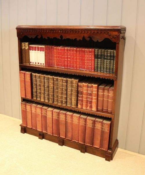 Late 19th Century Walnut Open Bookcase