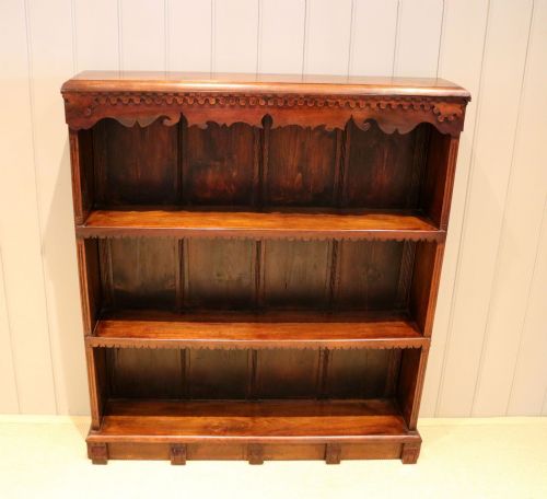 fig 1. Late 19th Century Walnut Open Bookcase