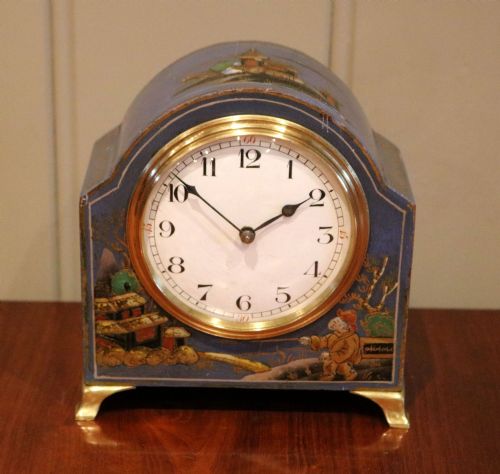 fig 1. Small Blue Chinoiserie Mantel Clock