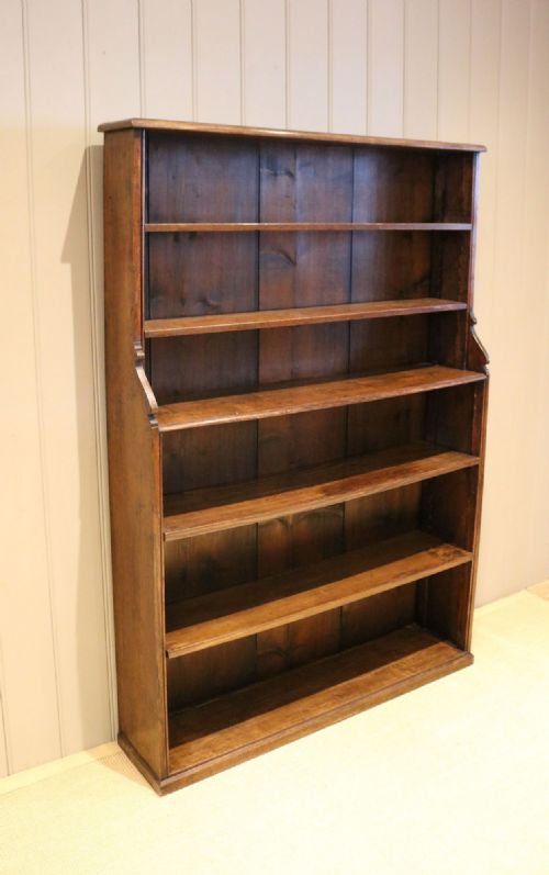 fig 1. Victorian Solid Oak Waterfall Bookcase