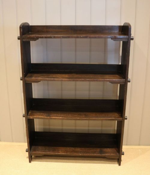 fig 1. Arts & Crafts Oak Ecclesiastical Open bookcase
