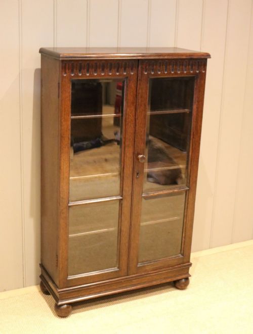 fig 1. Small Oak Glazed Bookcase