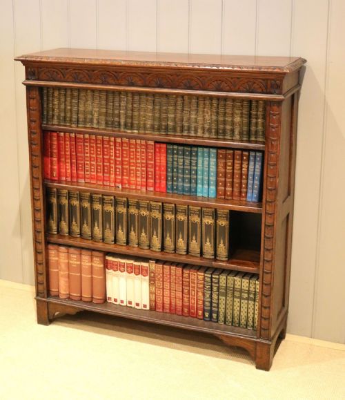Victorian Oak Open Bookcase