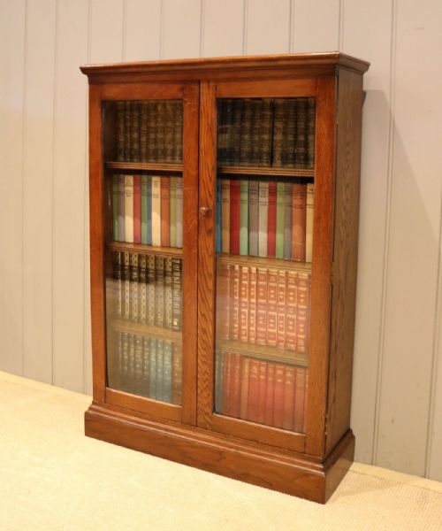 Small Proportioned Oak Glazed Bookcase