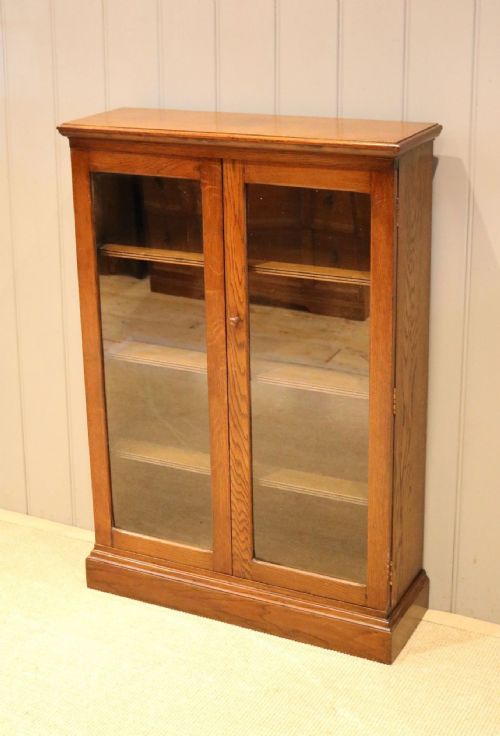 fig 1. Small Proportioned Oak Glazed Bookcase