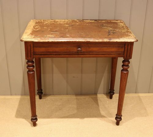 Late 19th Century French Pitch Pine Side Table