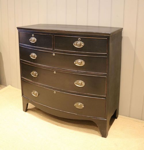 Painted Bow Front Chest of Drawers