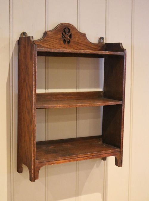 Edwardian Oak Wall Shelves