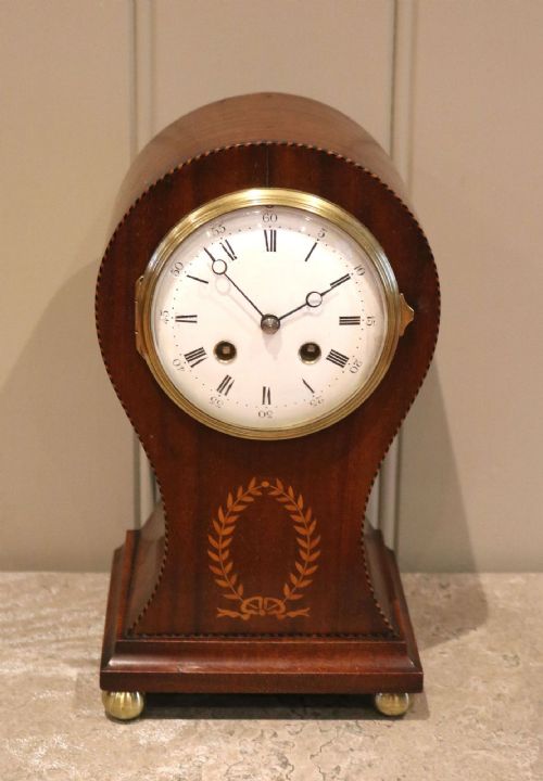 fig 1. Edwardian Mahogany Balloon Clock