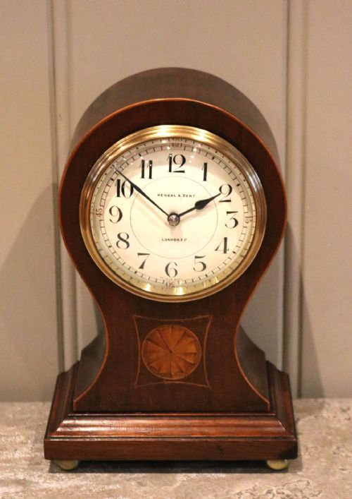fig 1. Edwardian Mahogany Timepiece Mahogany Balloon Clock
