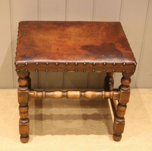 Leather Topped Stool