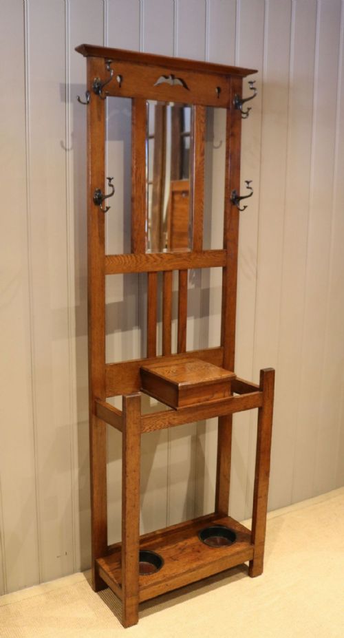 fig 1. Solid Oak Hall Stand