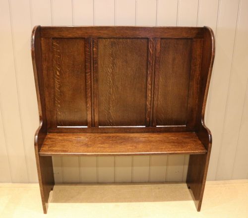 Solid Oak Settle