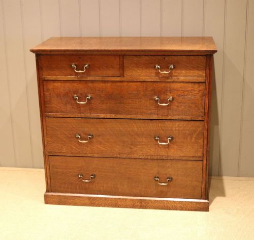 Edwardian Solid Oak Chest of Drawers