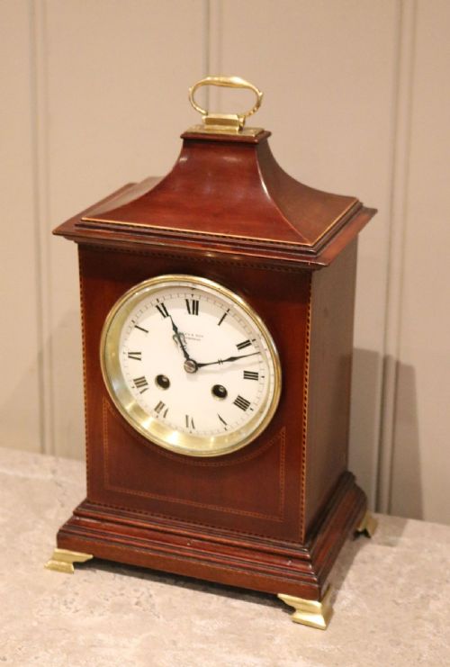 fig 1. Mahogany Pagoda Top Mantel Clock