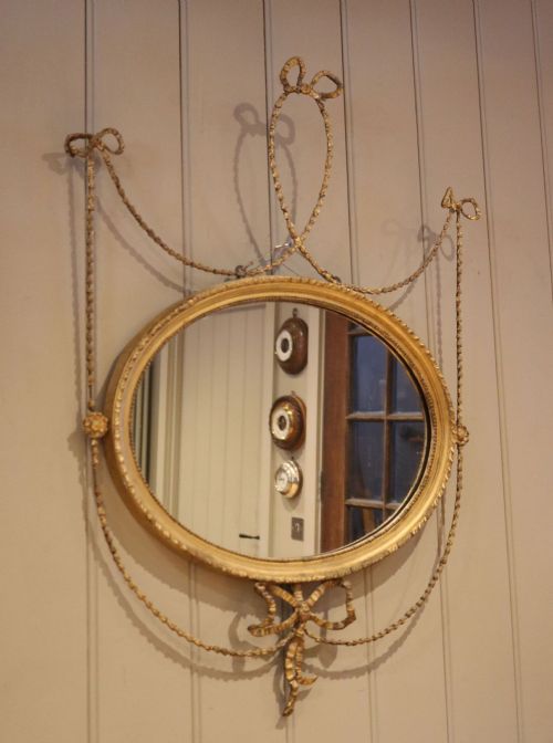 Edwardian Ornate Gesso Wall Mirror