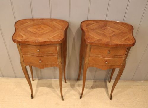 Pair of French Kingwood Bedside Cabinets