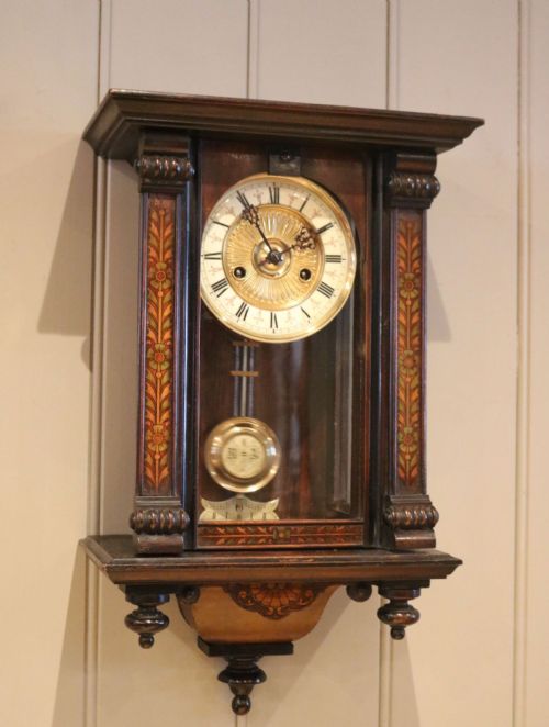 Small Walnut Regulator Wall Clock