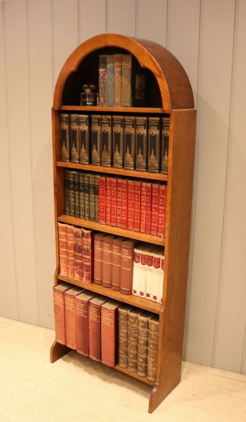 Dutch Style Arched Oak Bookcase