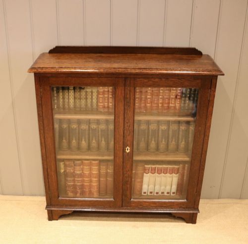 Small Proportioned Oak Glazed Bookcase