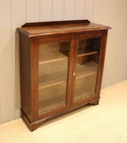 fig 1. Small Proportioned Oak Glazed Bookcase