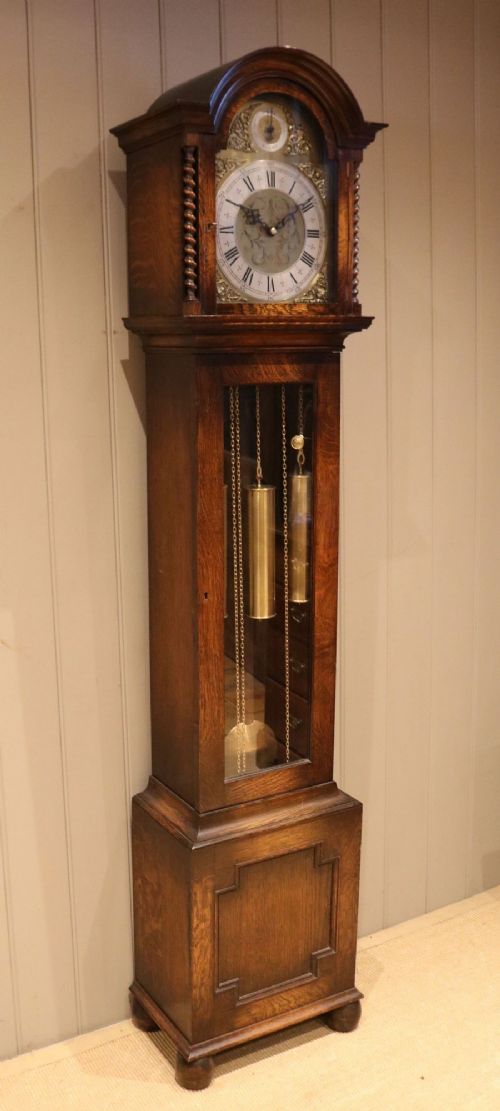 Oak Westminster Chime Longcase Clock
