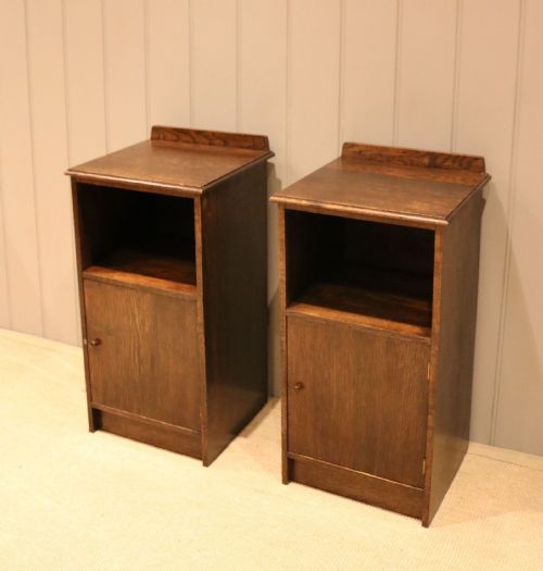 Pair of Oak Bedside Cabinets