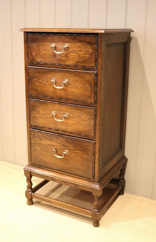 Tall Oak Chest of Drawers