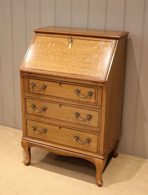 Edwardian Light Oak Bureau