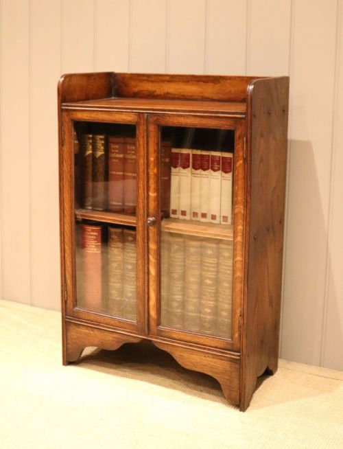 Small Oak Glazed Bookcase
